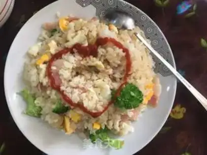 Make Bacon fried rice step 1