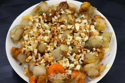 Make A garlic fan scallop step 10