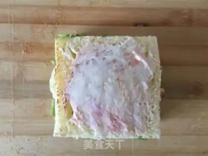 Make Ham egg sandwich step 8