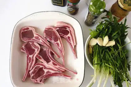Make Mustard vanilla roast lamb chops step 0