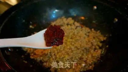 Make Sour mushroom egg fried rice step 11