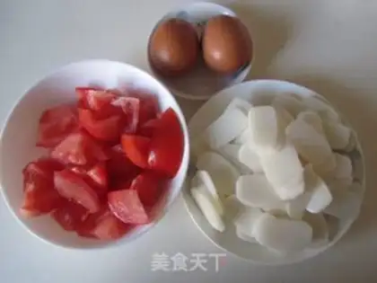 Make Tomato eggs, fried cake step 0