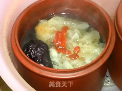 Make The silver spoon of the red date mountain step 7