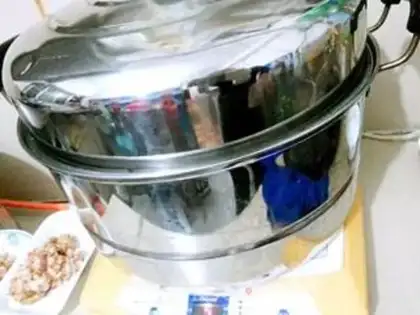 Make Meat and powdered rice step 3
