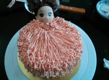 Make Baby bubble bath birthday cake step 9