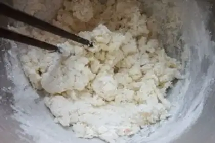 Make Onion cake step 1