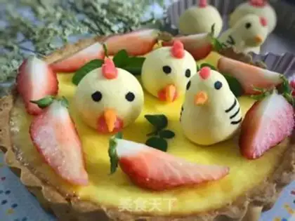Make Chicken, fruit and cheese step 16