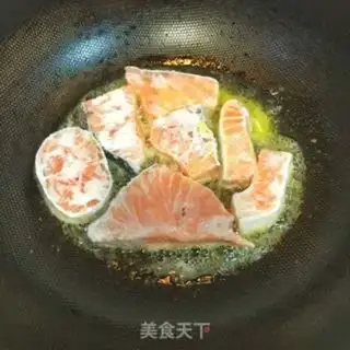 Make Fried salmon with pasta butter and butter step 8