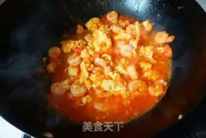 Make Shrimp egg burrito step 14