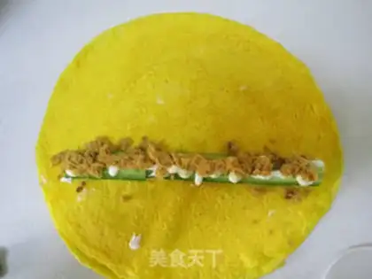 Make Meat cucumber omelet step 4