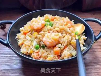 Make Shrimp shrimp and egg fried rice step 8