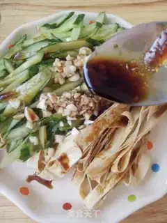 Make Creaming cucumber oil, bean skin step 5