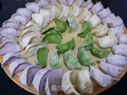 Make Colored fried dumplings step 2