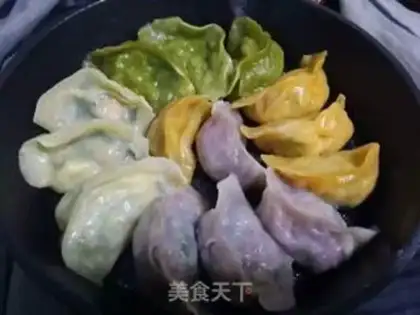 Make Colored fried dumplings step 3