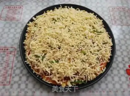 Make Pumpkin dry shrimp and healthy pizza step 13