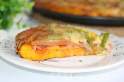 Make Pumpkin dry shrimp and healthy pizza step 17