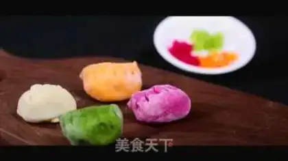 Make Colour dumplings step 22