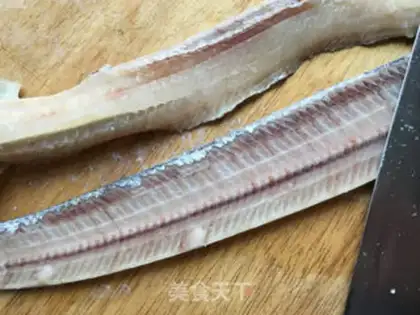 Make Toothpicked fish step 1