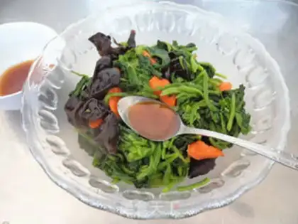 Make Spinach with black wood step 8