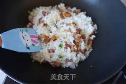 Make Soybeans fried rice step 6