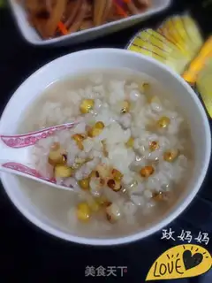 Make Green bean rice congee step 4