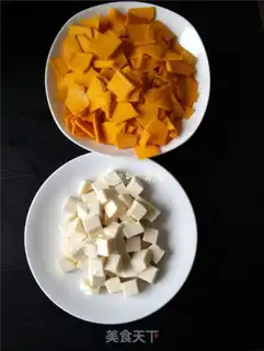 Make Pumpkin tofu step 1