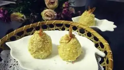 Make Pixie-tail shrimp ball step 11