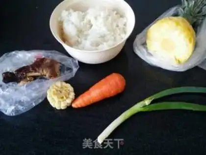 Make Pineapple chicken leg fried rice step 0