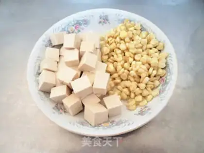 Make Tofu corn burns pigs