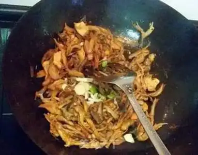 Make Mushroom fried meat step 7