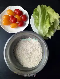 Make A rice cake salad step 0