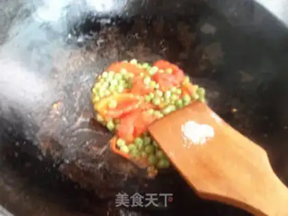 Make Tomato eggs and peas step 6