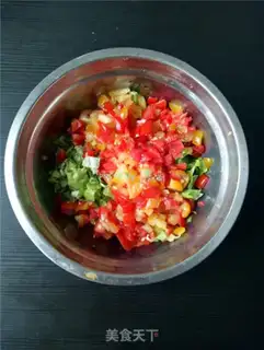 Make A rice cake salad step 3