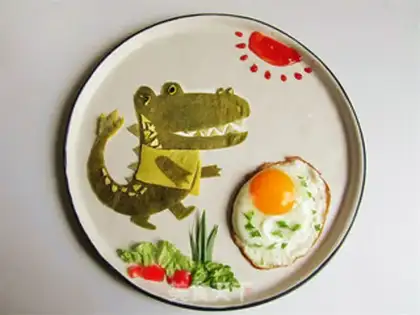 Make Springcakes for alligator fun step 7