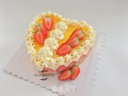 Make Eight-inch heart-shaped orange cake step 12