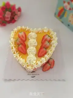 Make Eight-inch heart-shaped orange cake step 14