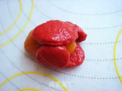 Make Red rose bread step 13