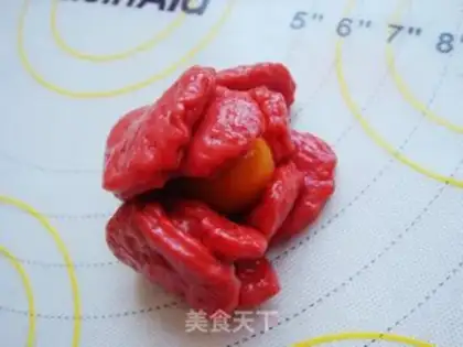 Make Red rose bread step 14