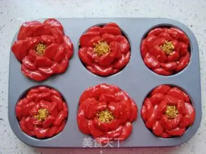 Make Red rose bread step 17