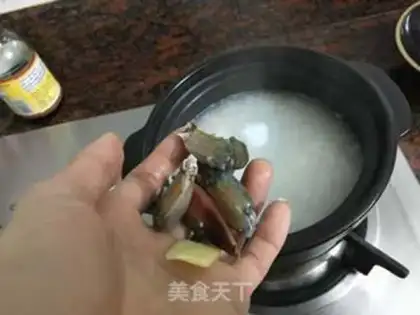 Make Crab congee step 6