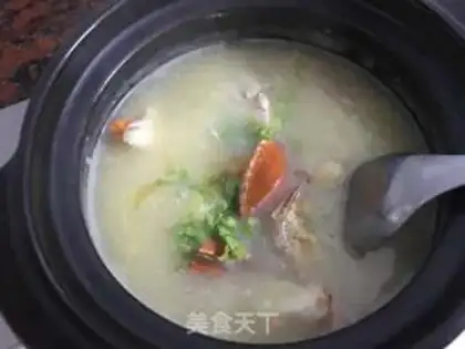 Make Crab congee step 8