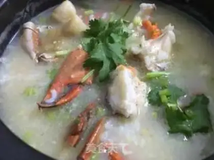 Make Crab congee step 9