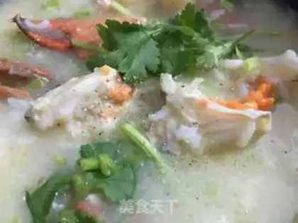 Make Crab congee step 11