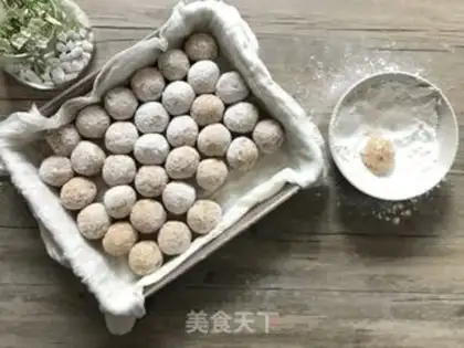Make Fried rice meatballs step 5