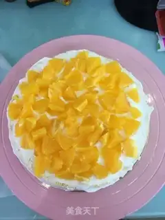 Make Seven inches of fruit cream cake step 3
