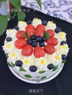 Make Seven inches of fruit cream cake step 8
