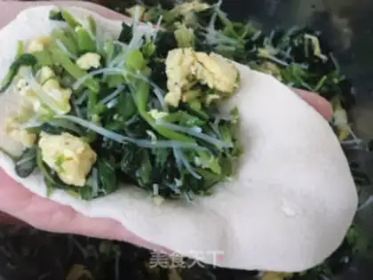 Make A spinach egg fan step 7