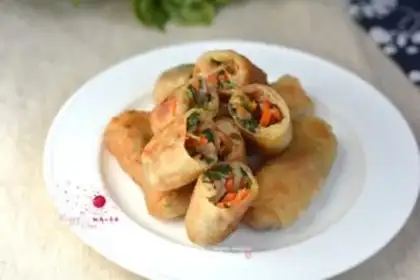 Make Spring rolls step 18