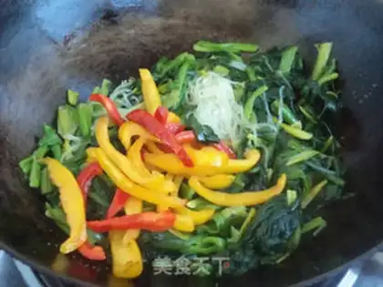 Make A spinach fried fan step 9