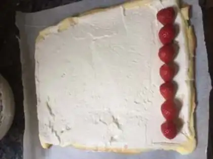 Make Strawberry cream rolls step 5
